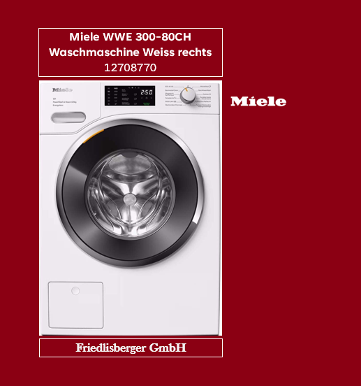 Miele WWE 300-80CH Waschmaschine Weiss rechts 12708770