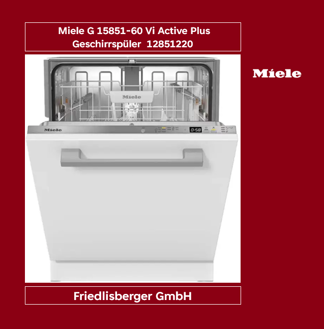 Miele G 15851-60 Vi Active Plus Geschirrspüler  12851220