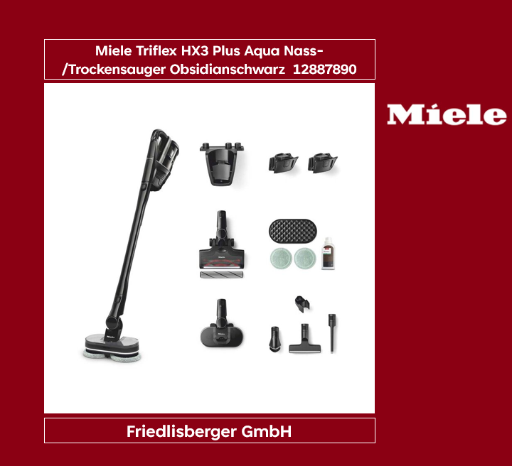 Miele Triflex HX3 Plus Aqua Nass-/Trockensauger Obsidianschwarz  12887890