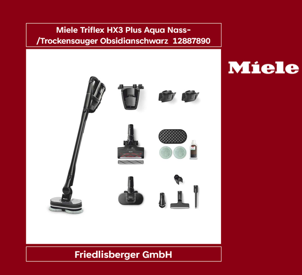 Miele Triflex HX3 Plus Aqua Nass-/Trockensauger Obsidianschwarz  12887890