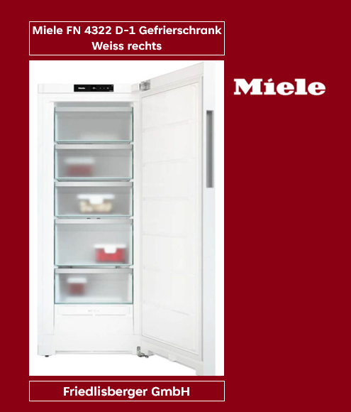 Miele FN 4322 D-1 Gefrierschrank Weiss rechts