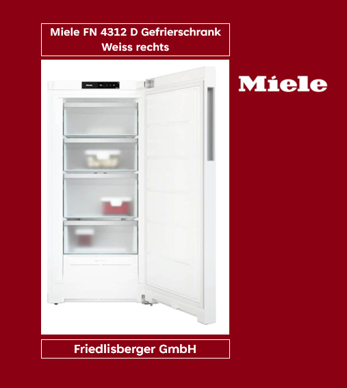 Miele FN 4312 D Gefrierschrank Weiss rechts