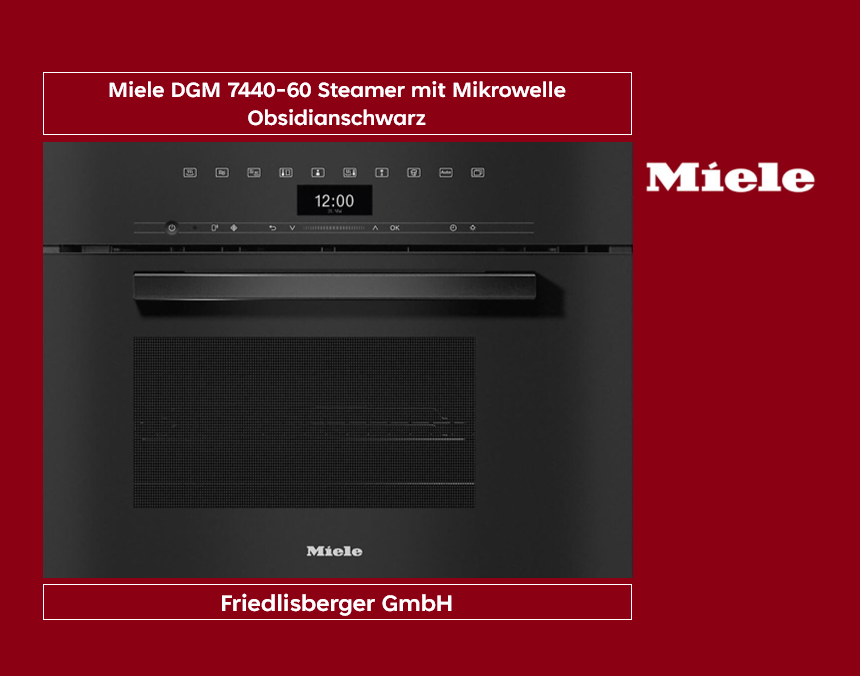 Miele DGM 7440-60 Steamer mit Mikrowelle Obsidianschwarz