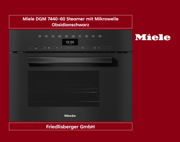 Miele DGM 7440-60 Steamer mit Mikrowelle Obsidianschwarz