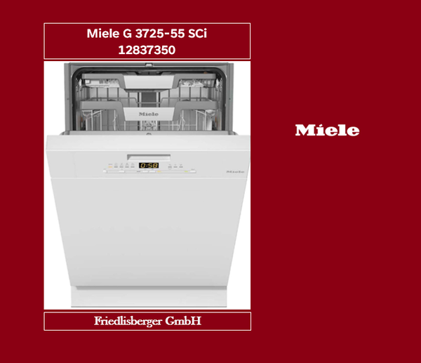 Miele G 3725-55 SCi Geschirrspüler Brillantweiss