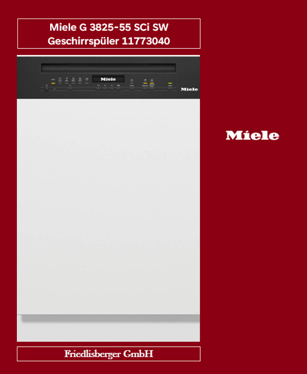 Miele G 3825-55 SCi SW Geschirrspüler