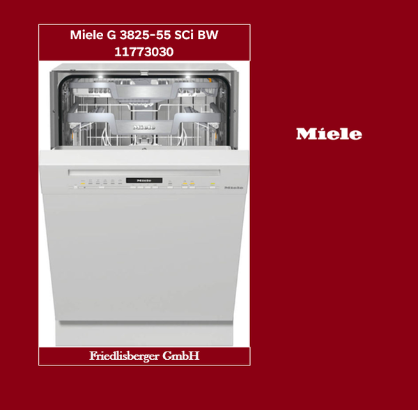 Miele G 3825-55 SCi BW Geschirrspüler Brillantweiss