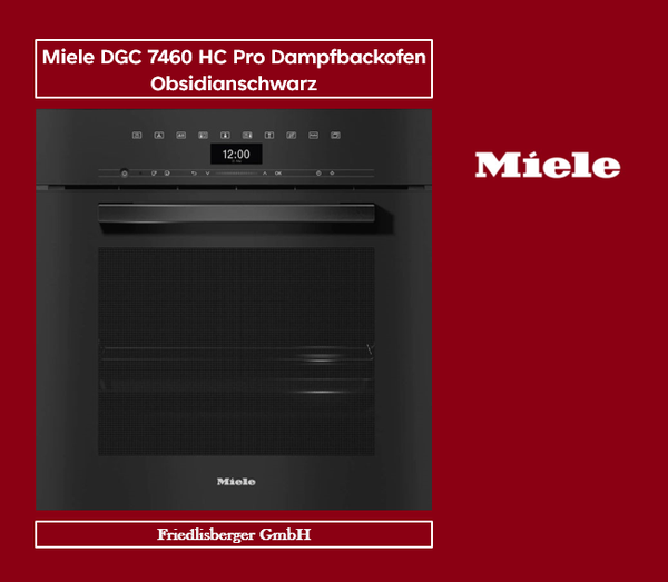 Miele DGC 7460 HC Pro Dampfbackofen Obsidianschwarz