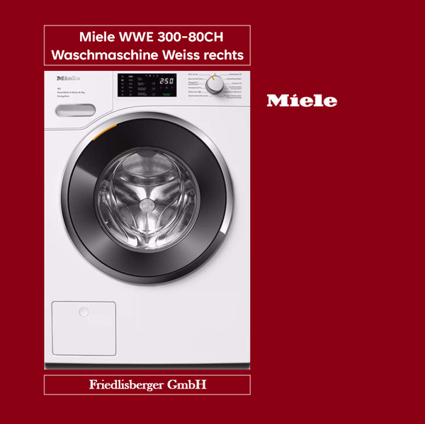 Miele WWE 300-80CH Waschmaschine Weiss rechts