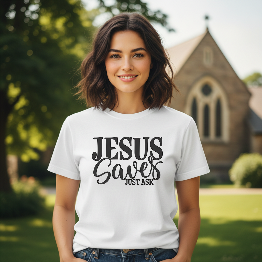 Woman’s jesus saves t-shirt!