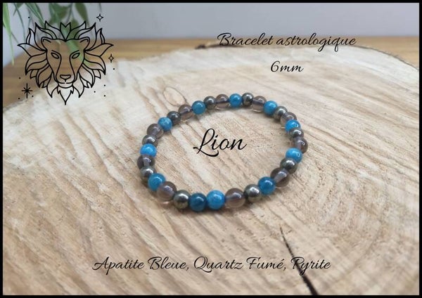 Bracelet astrologique Lion 6mm