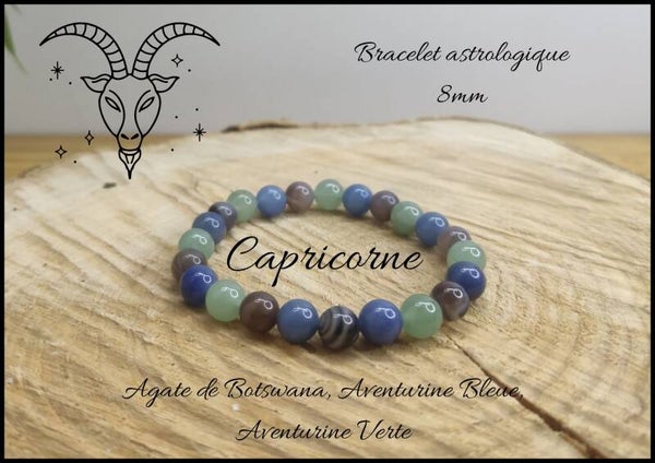 Bracelet astrologique Capricorne 8mm