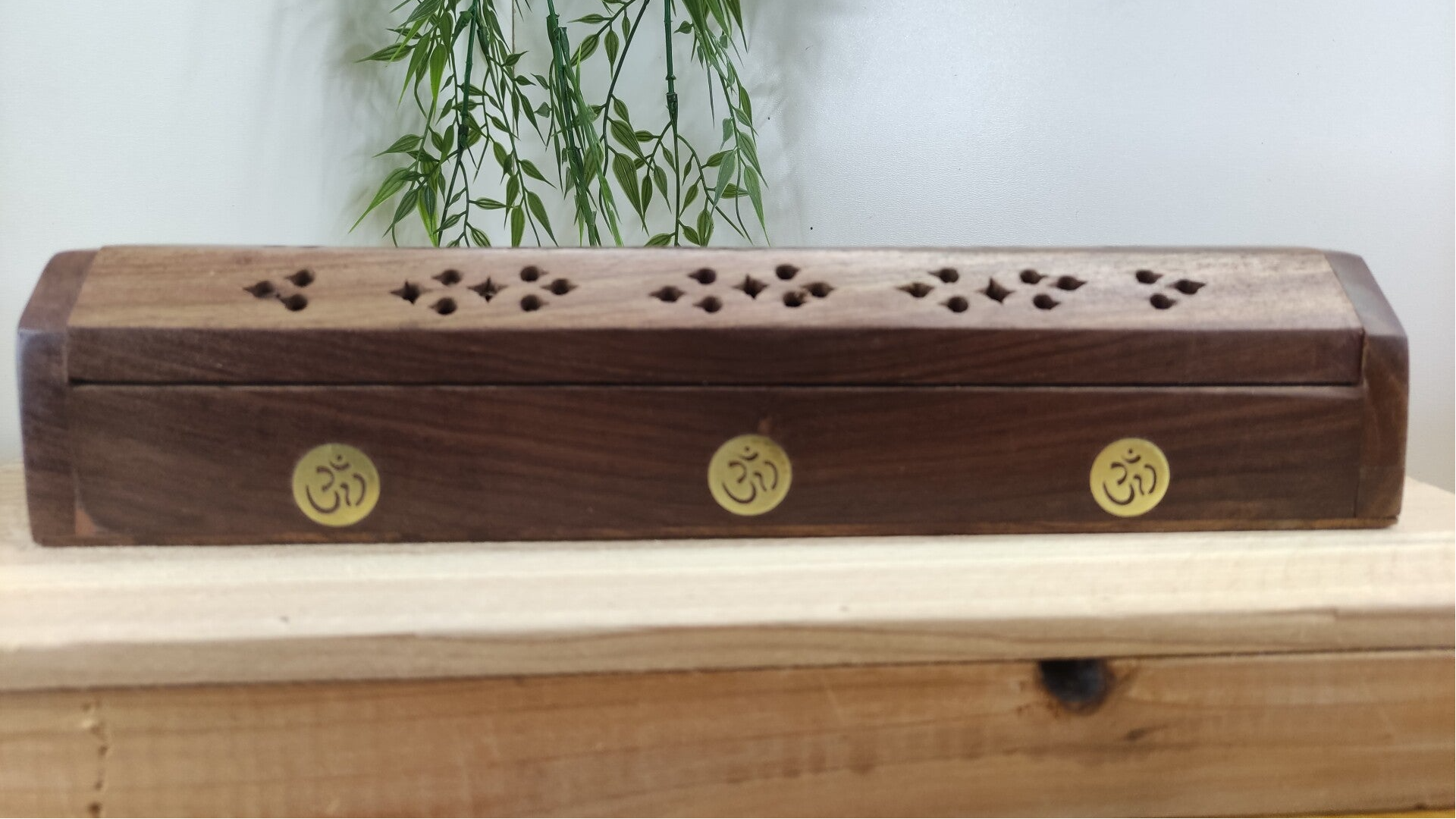 Porte encens coffret bois OM