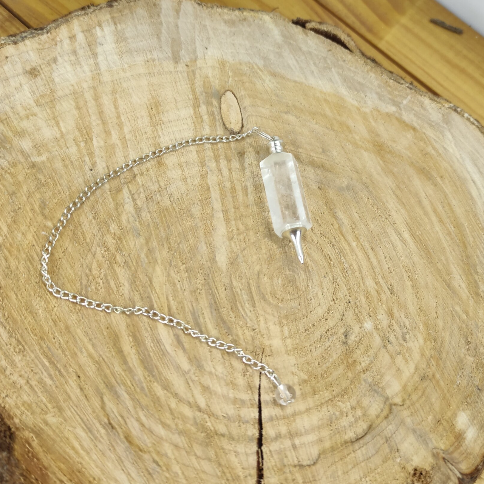 Pendule cristal de roche