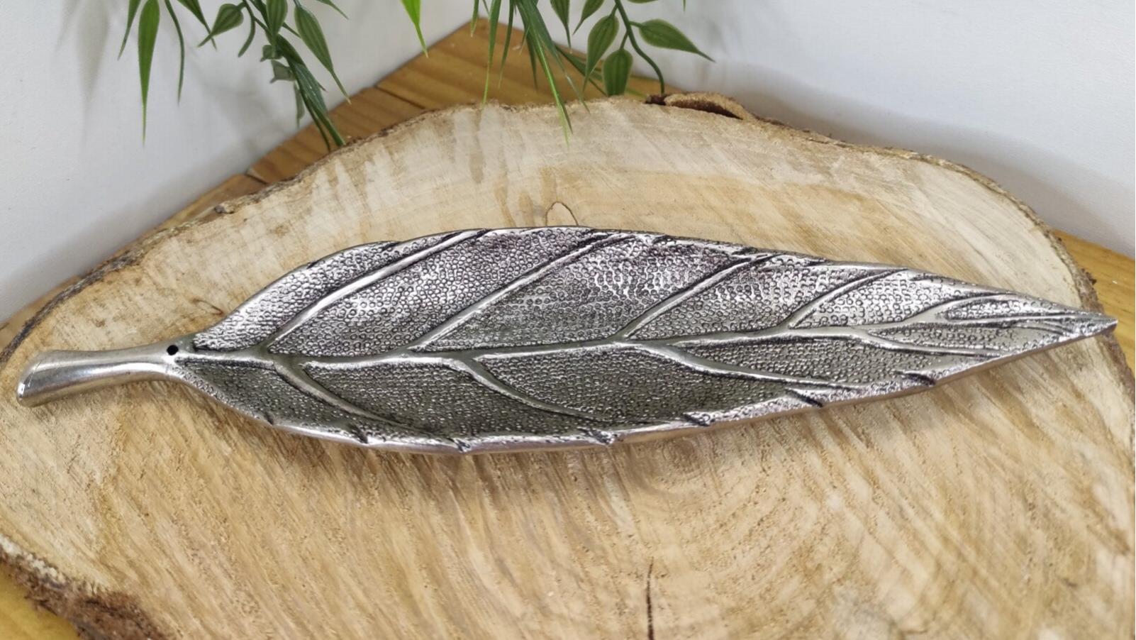 Porte encens métal feuille