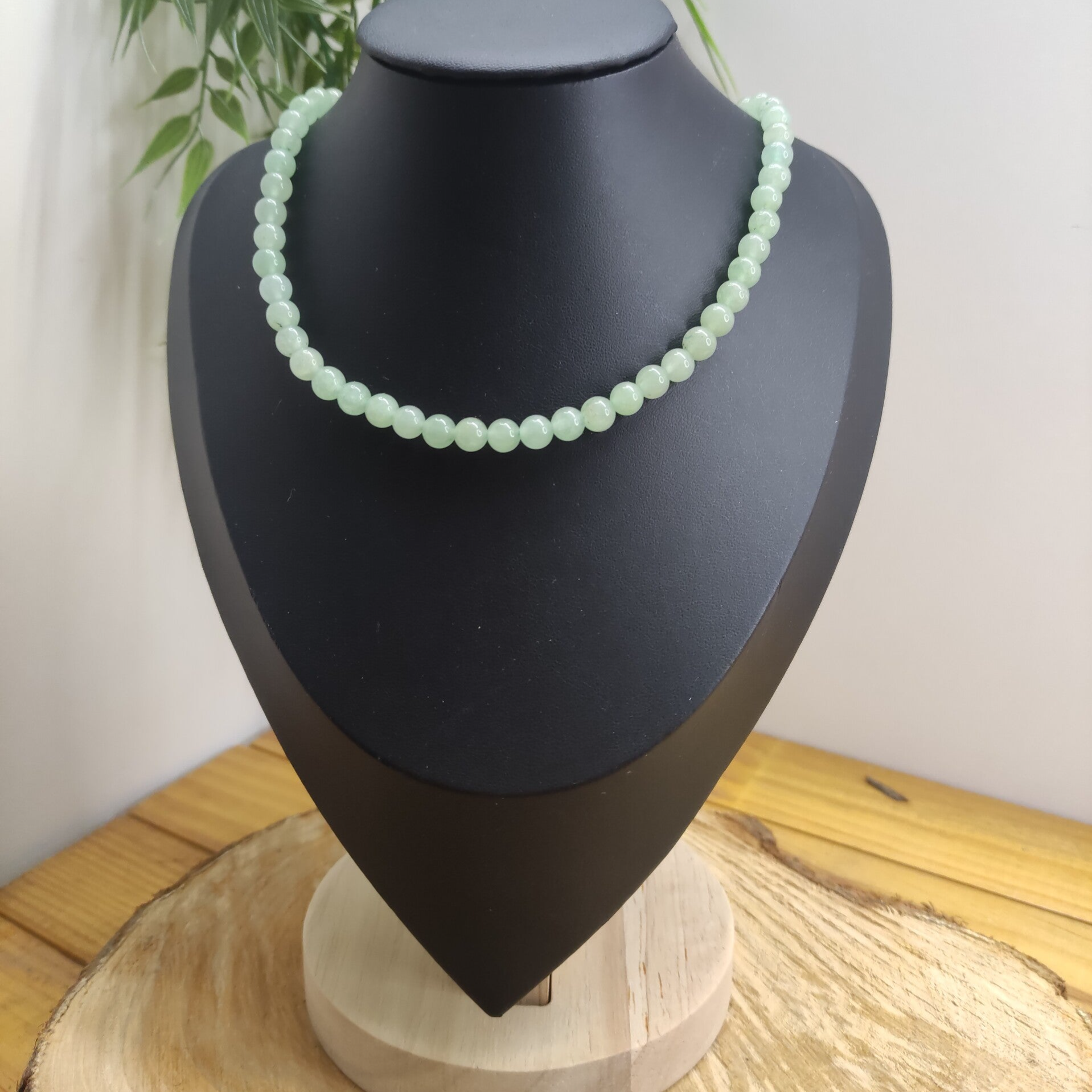 Collier perles Aventurine Verte