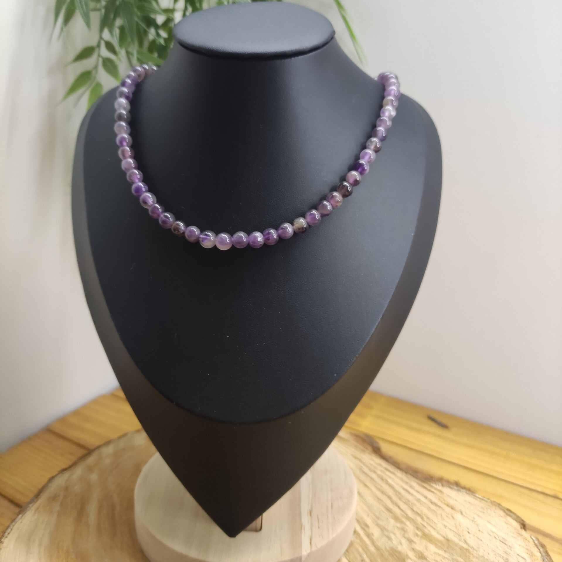 Collier perles Amethyste