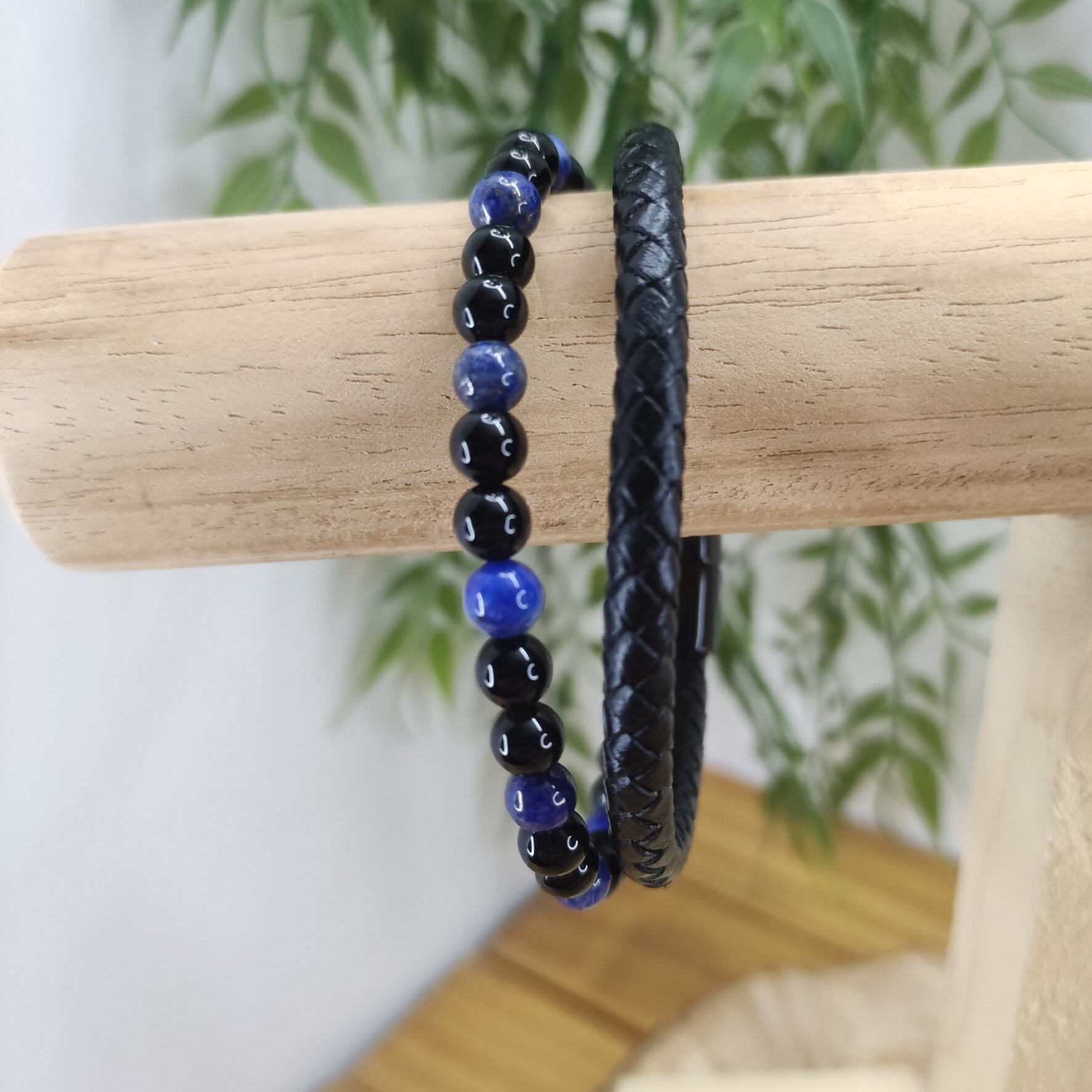 Bracelet homme ASKA Onyx, Lapis Lazuli