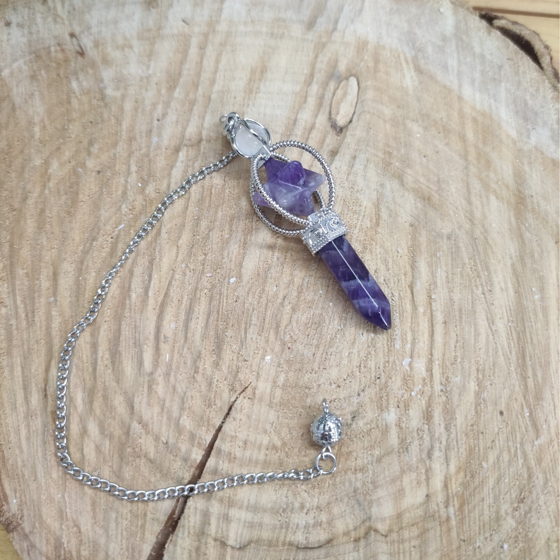 Pendule Merkaba Améthyste
