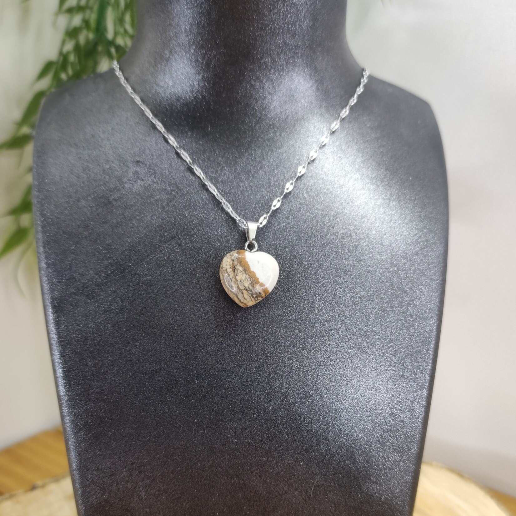 Pendentif Cœur Jaspe Paysage