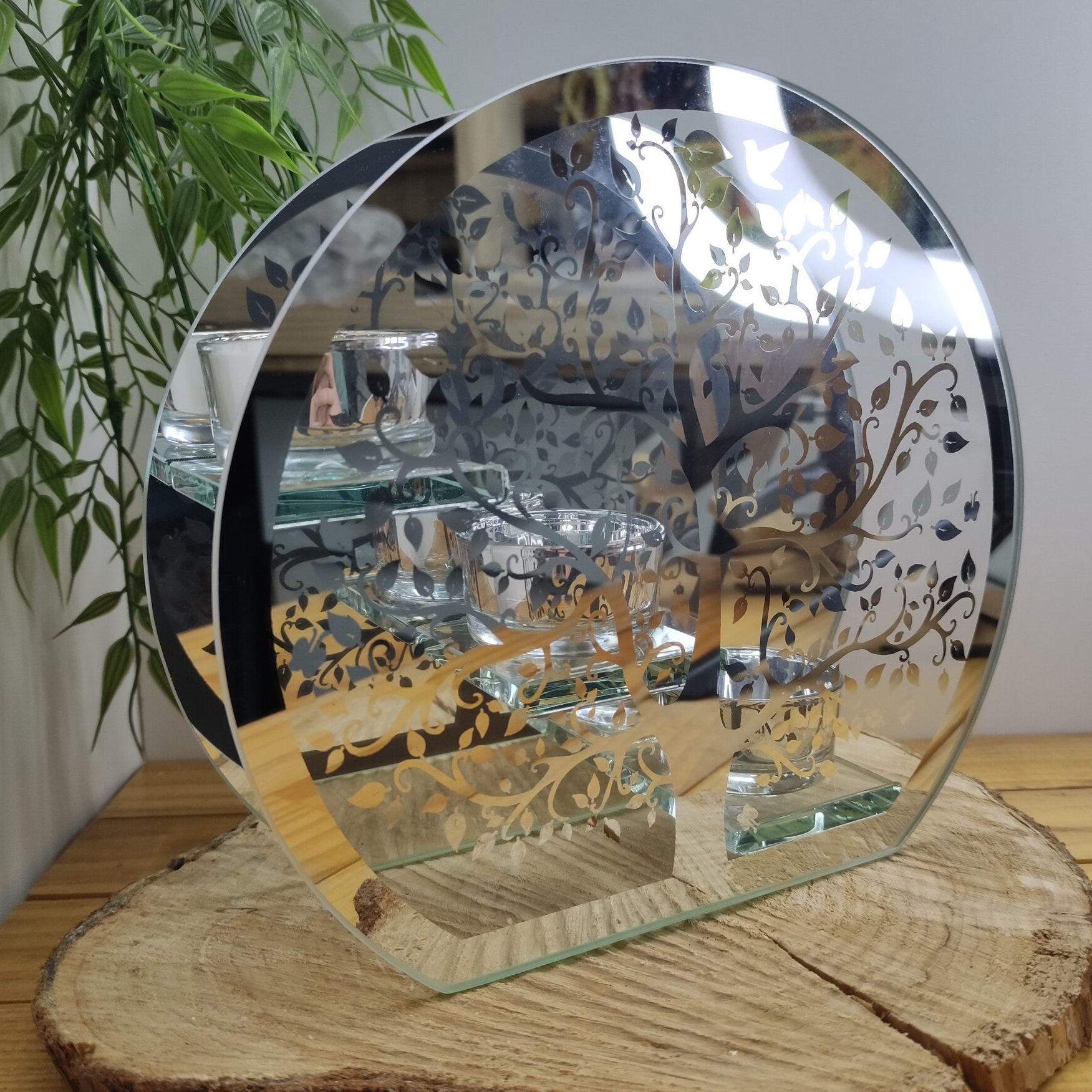 Bougeoir verre Arbre de Vie