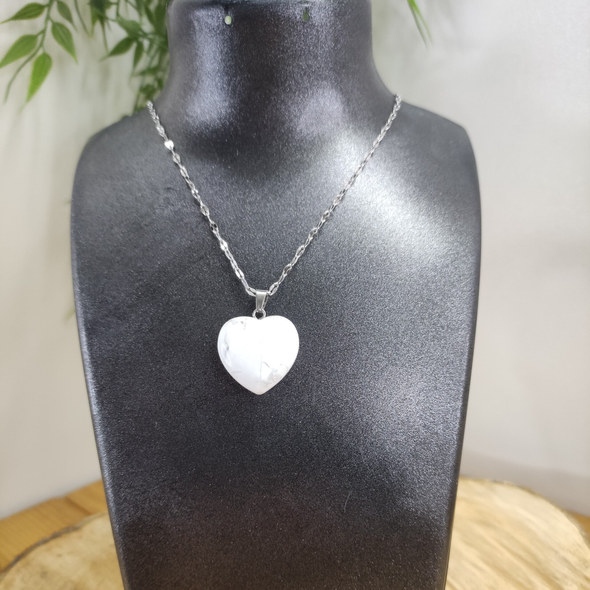 Pendentif Cœur Howlite