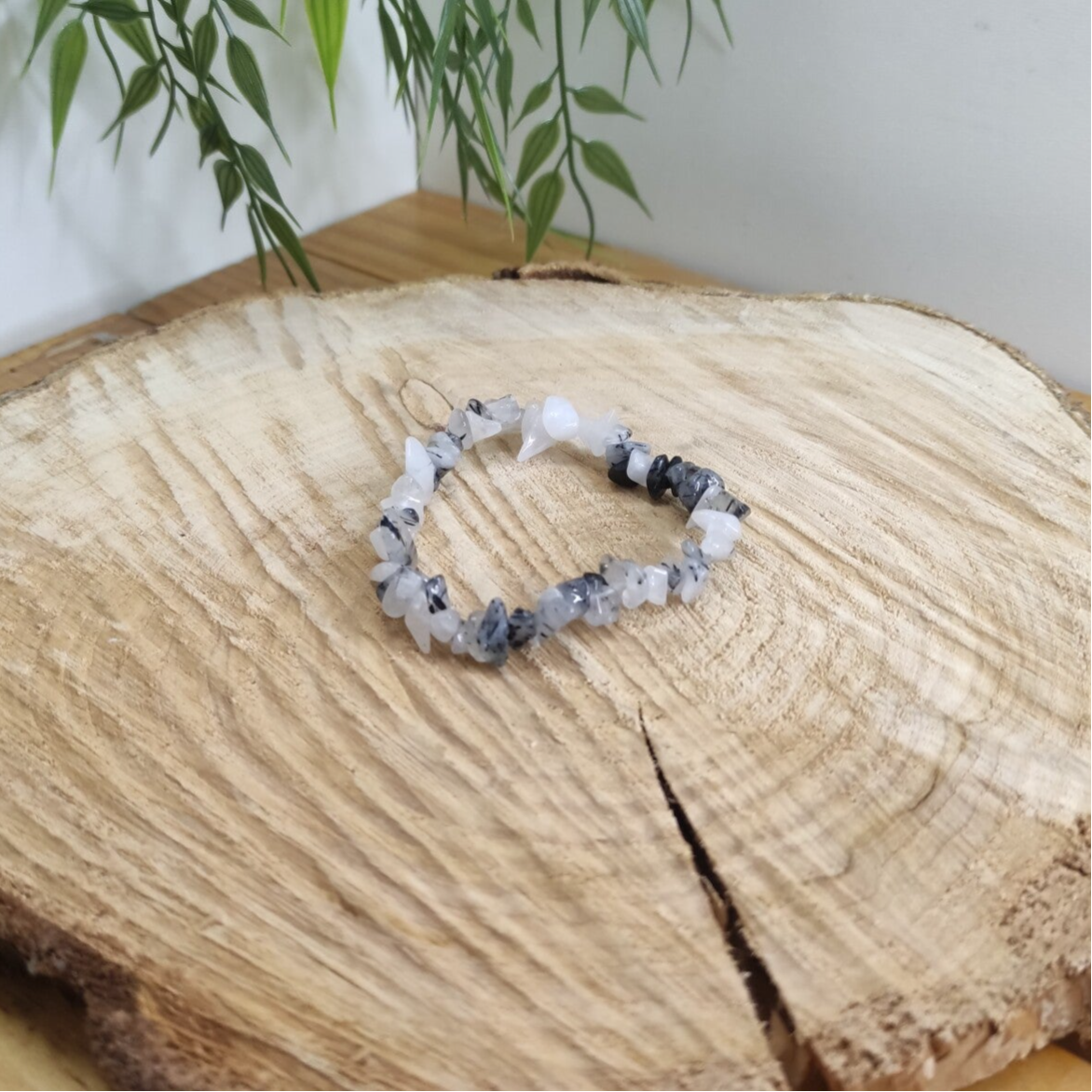 Bracelet baroque quartz tourmaline