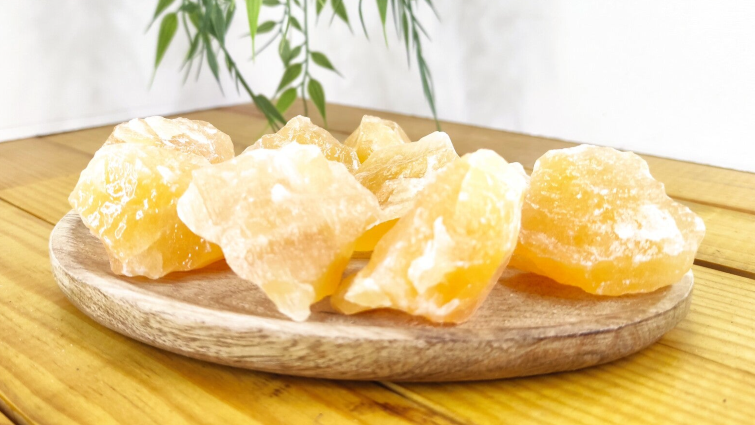 Pierre brute calcite orange