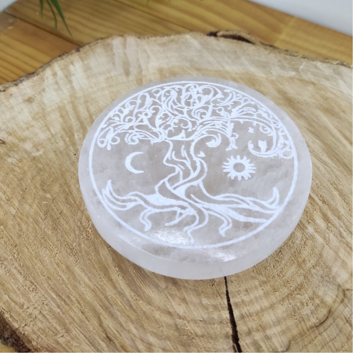 Base en Sélénite arbre de vie