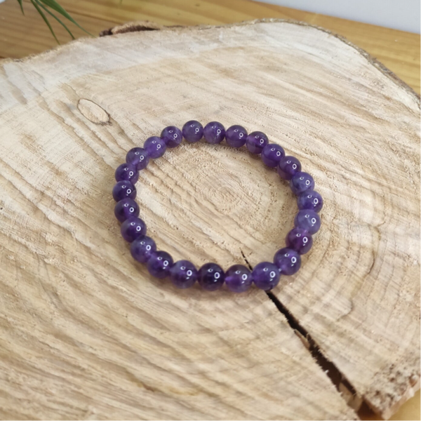 Bracelet améthyste 8mm