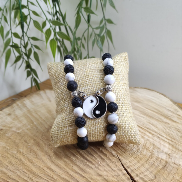 Bracelets couple yin yang