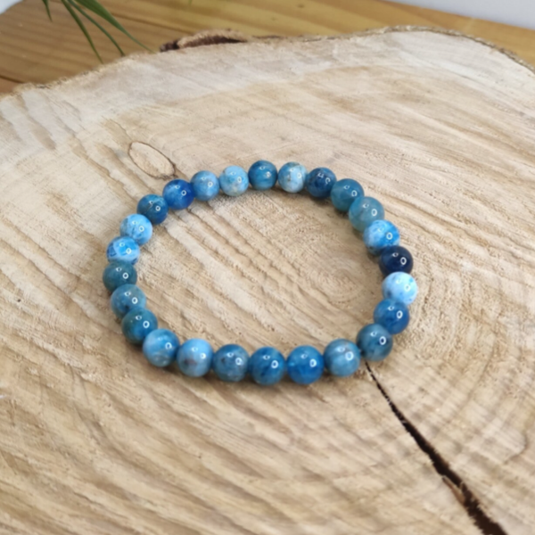 Bracelet Apatite bleue 8mm