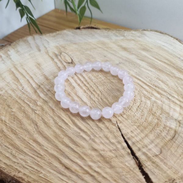 Bracelet quartz rose 8mm