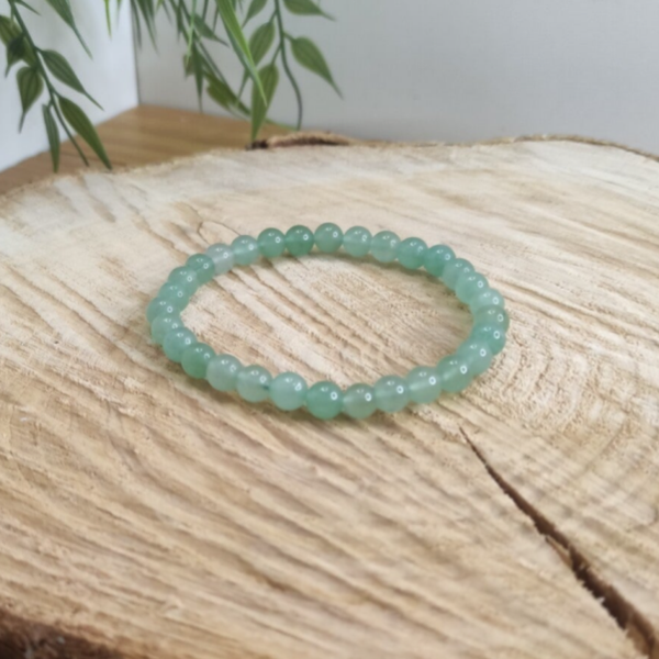 Bracelet aventurine verte 6 mm