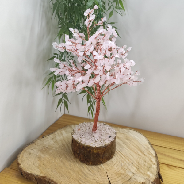 Arbre en Quartz Rose 23 cm
