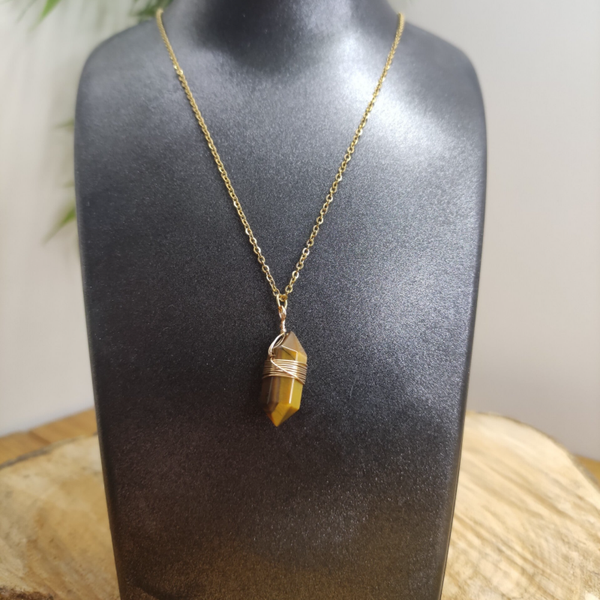 Collier BOHO Œil de Tigre