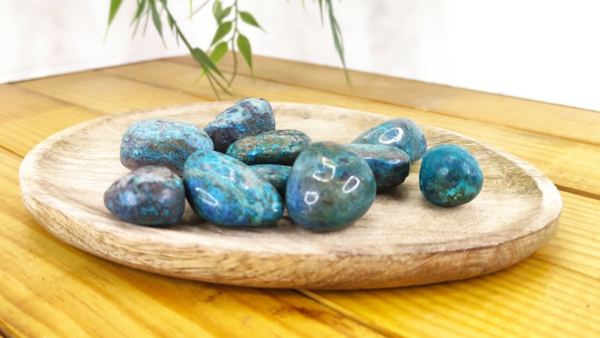 Pierre roulée chrysocolle shattuckite