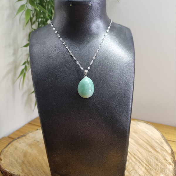 Pendentif pierre roulée Aventurine verte