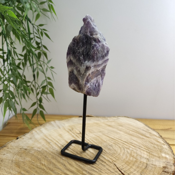 Améthyste chevron sur base