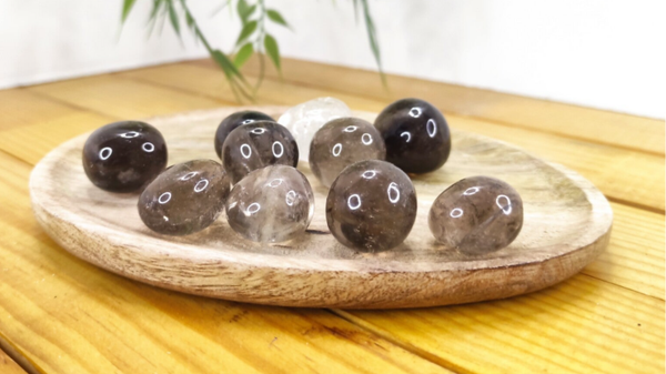 Pierre roulée cristal de roche fumé