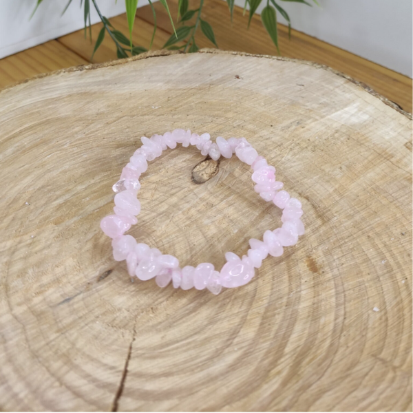 Bracelet baroque quartz rose
