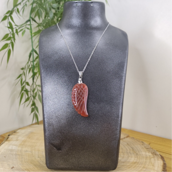 Pendentif  aile cornaline