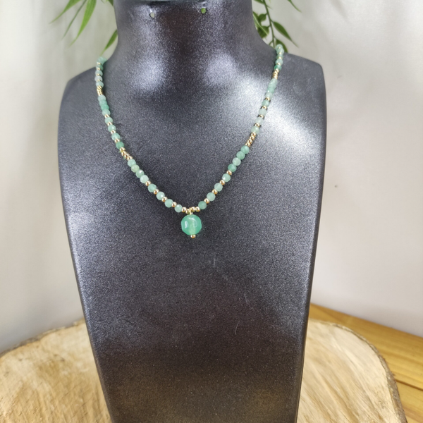 Collier AURELIA Aventurine Verte