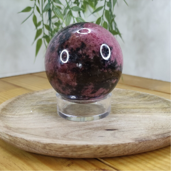 sphère rhodonite 60 a 70 mm