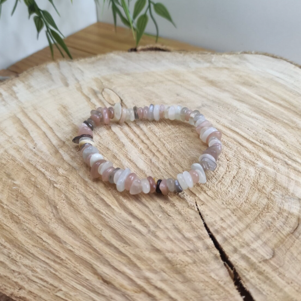 Bracelet baroque pierre de lune multicolore