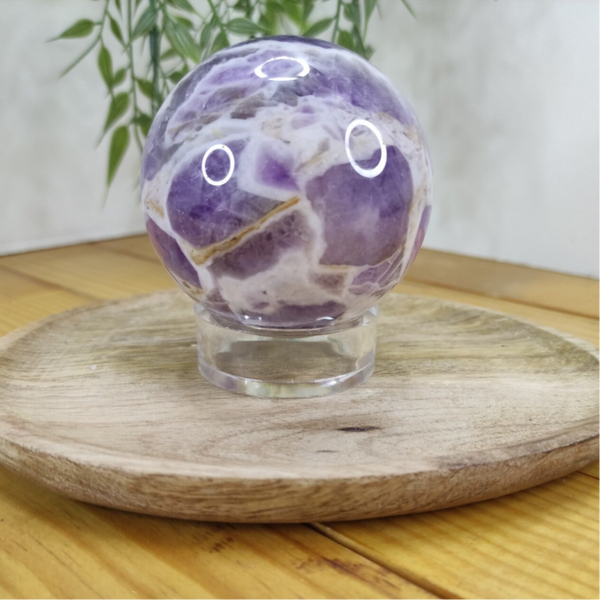 Sphère améthyste chevron
