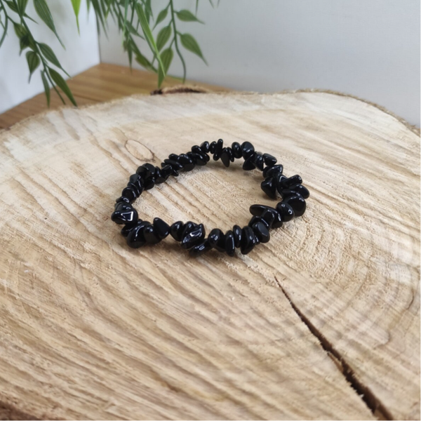 Bracelet baroque obsidienne