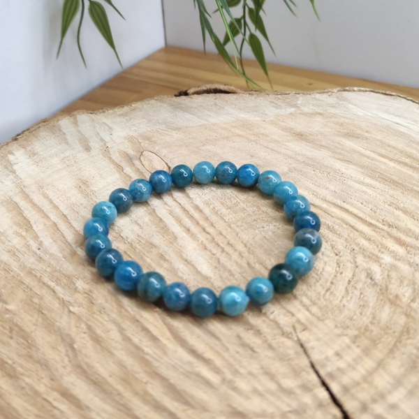 Bracelet Apatite bleue 8mm