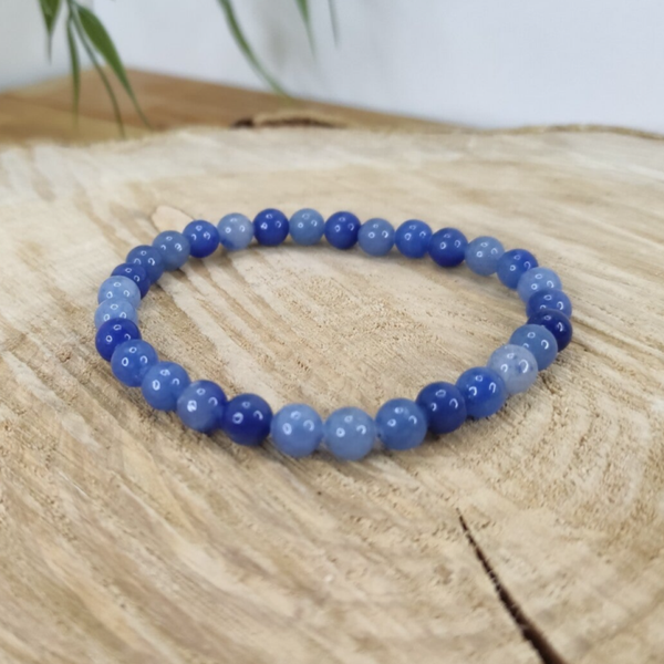 Bracelet aventurine bleue 6 mm