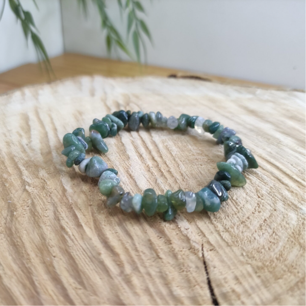 Bracelet baroque agate mousse